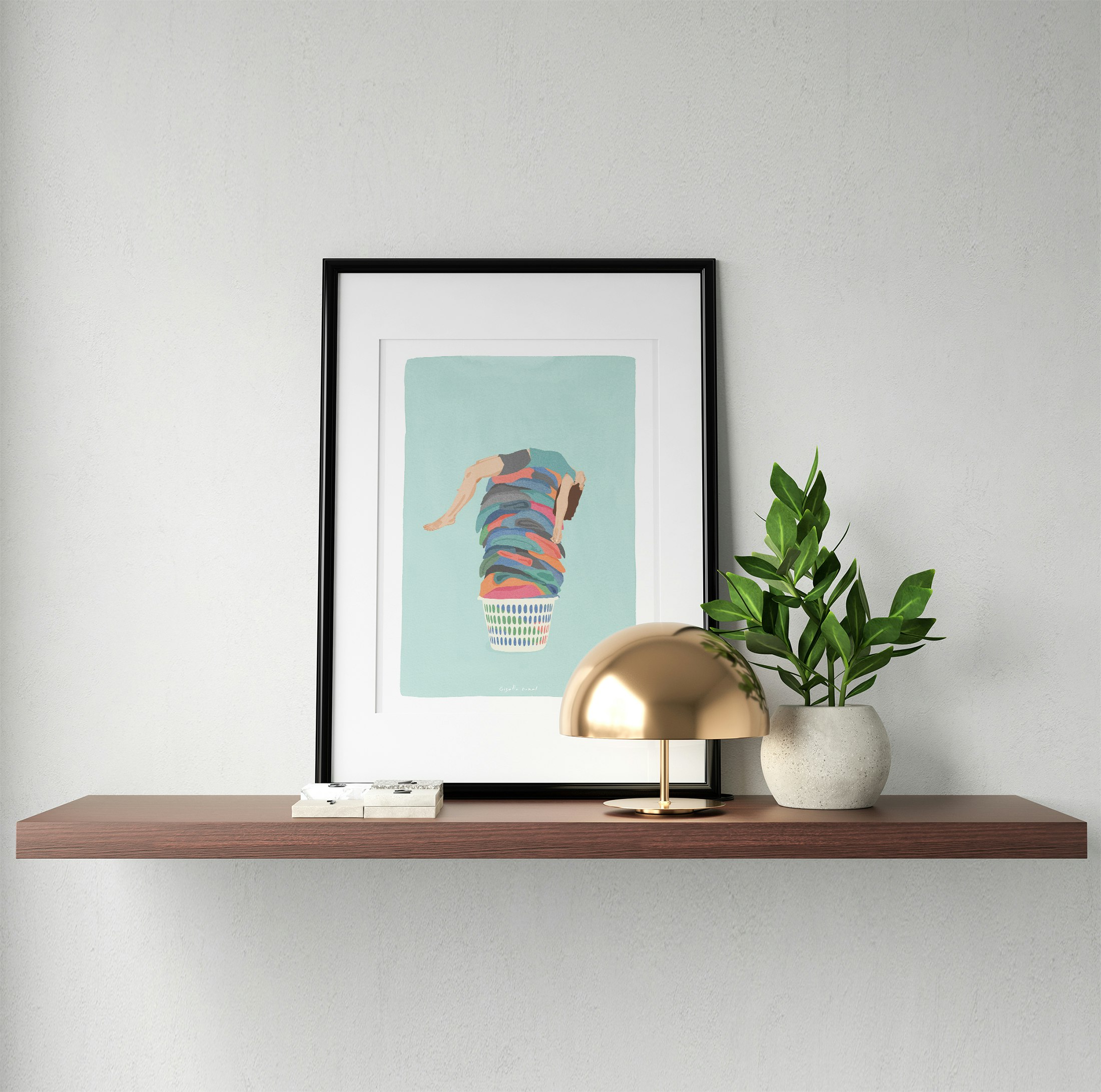 Laundry Day Art Print by Giselle Dekel Fy